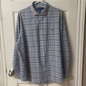Polo by Ralph Lauren Classic Fit plaid button up dress shirt men’s size XXL